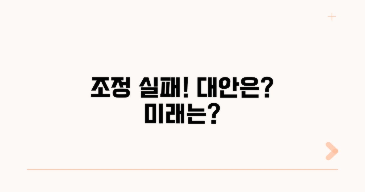 조정 실패, 대안은 어디에?