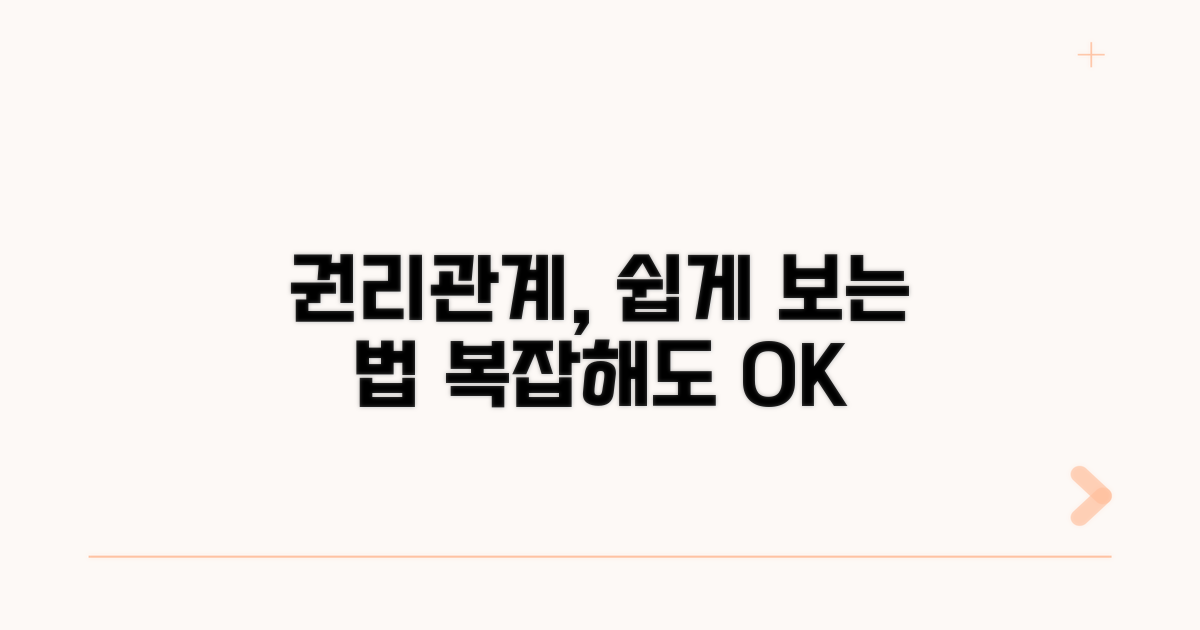 권리관계, 복잡해도 쉽게 보기