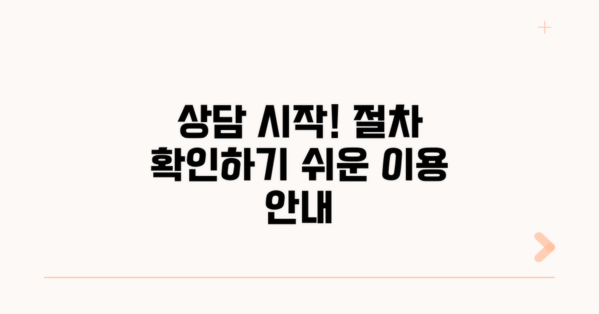 상담 서비스 이용 절차