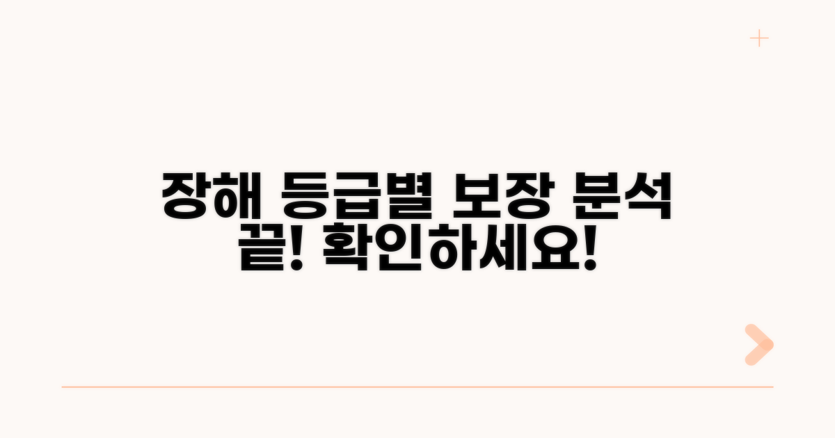 장해 등급별 보장 분석