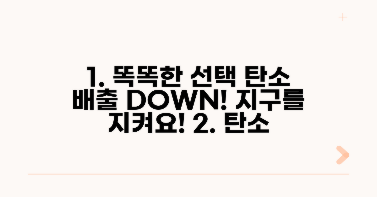 탄소 배출 줄이는 똑똑한 선택