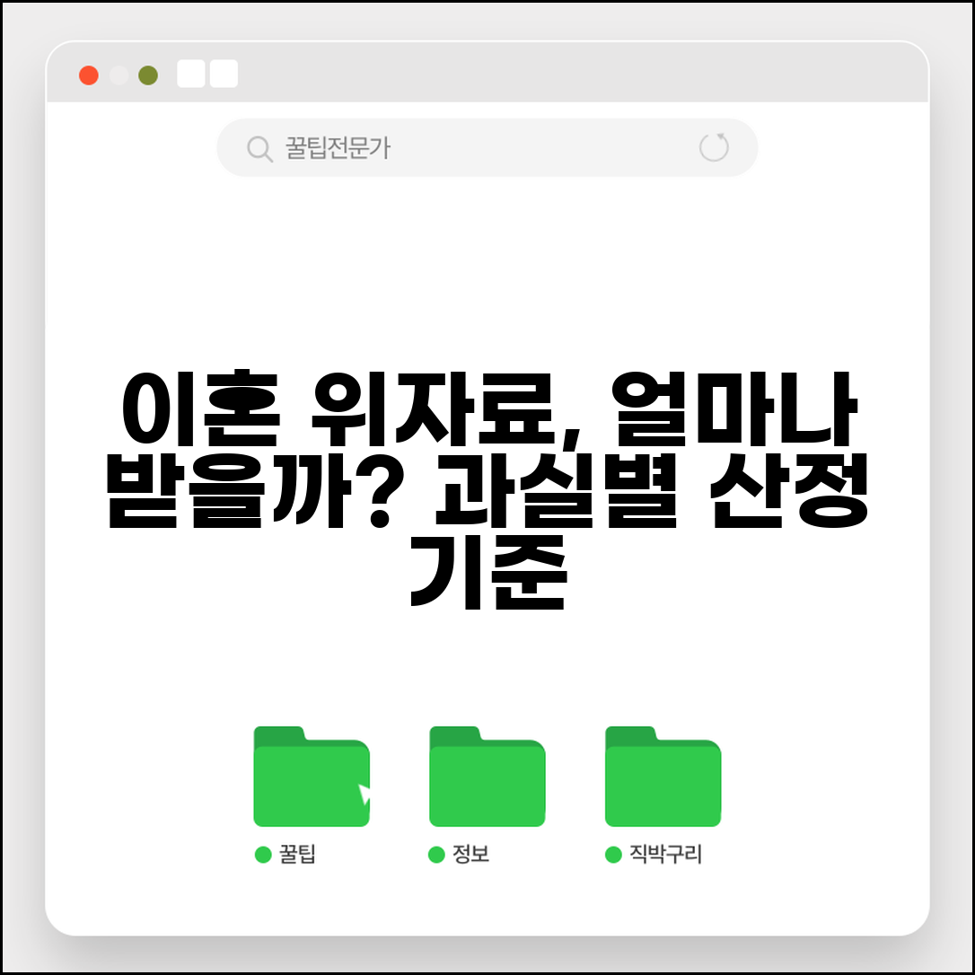 이혼 위자료 얼마나 받나 | 이혼 위자료 산정 기준과 유책배우자 과실 정도