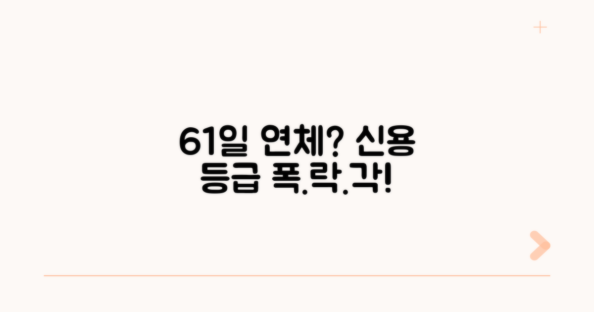 61일 연체, 등급 하락은 필수?