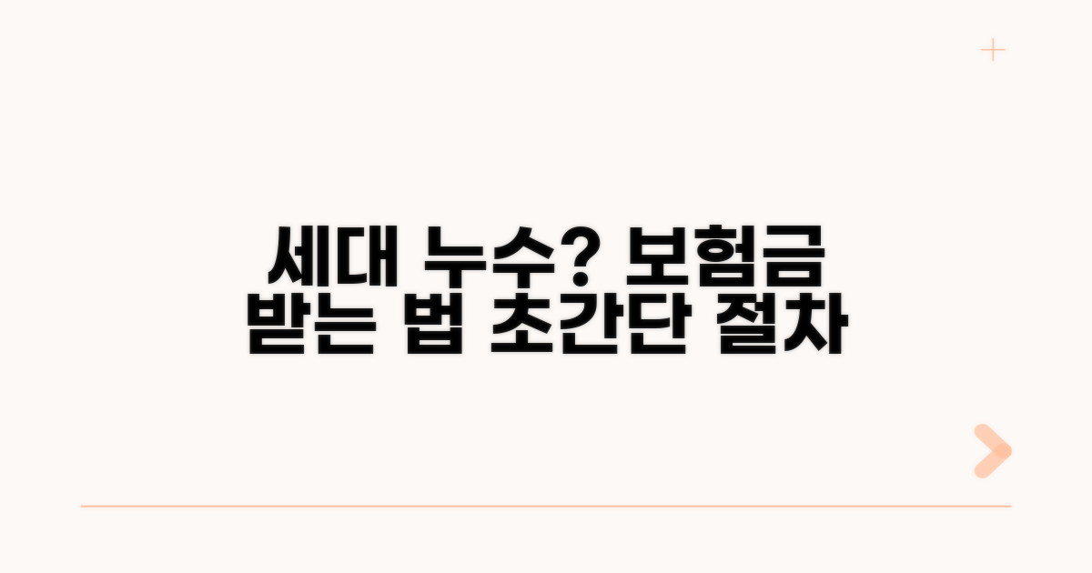 세대 내 누수 사고, 보험금 받는 절차