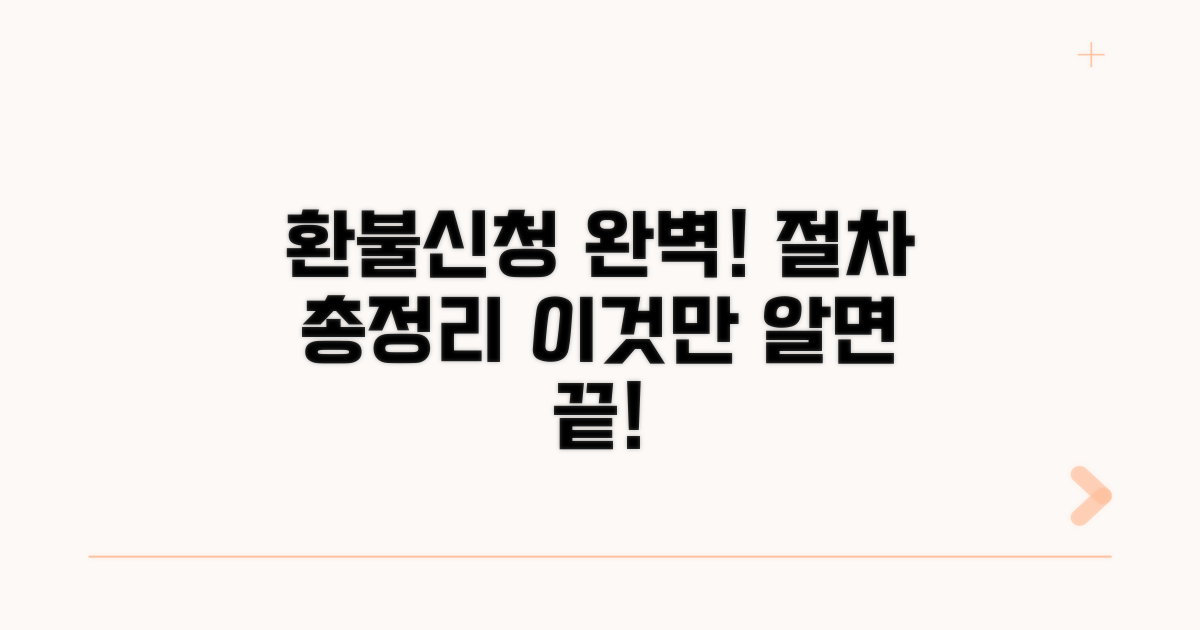 환불 요청 절차 완벽 가이드