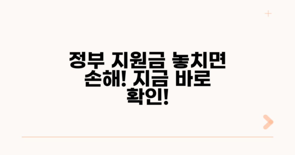 정부 지원금 혜택 확인하기