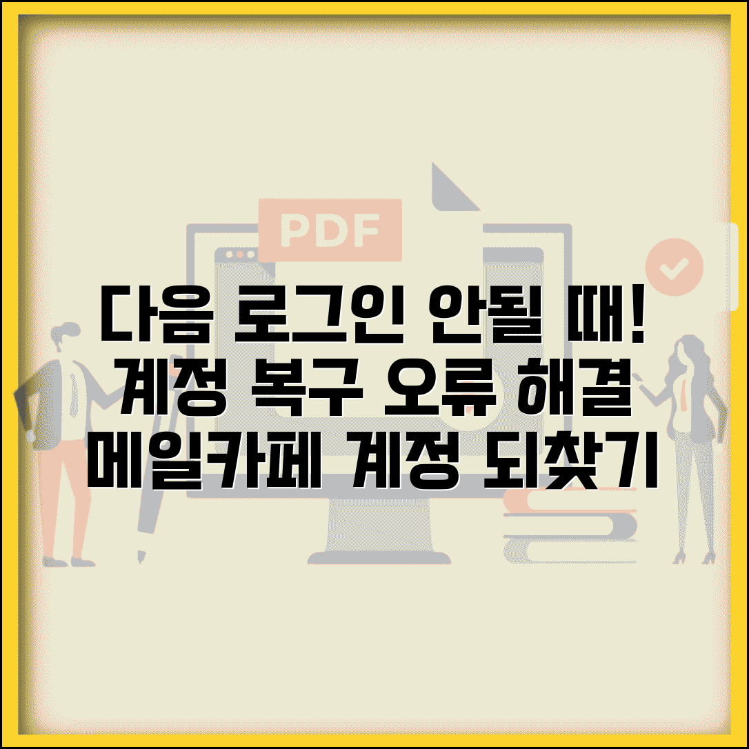 다음 로그인 안될때 계정 복구 | 다음 메일 카페 로그인 오류 해결하고 계정 되찾기