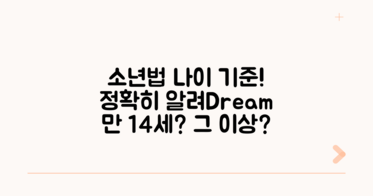 소년법 적용 기준과 나이