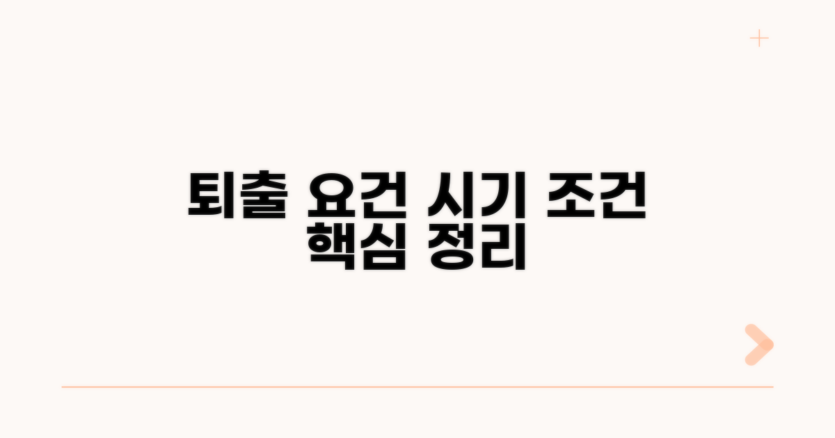 퇴출 조치 해당 시점과 요건