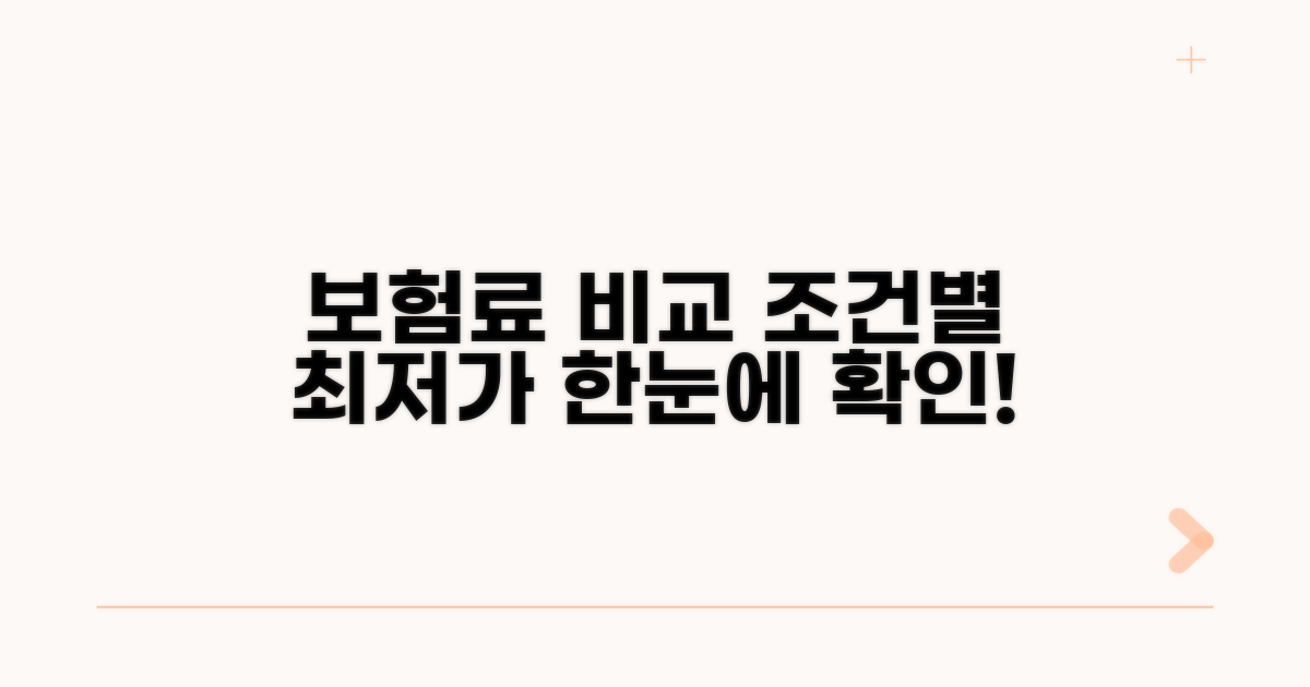 보험사별 가격 조건 한눈에