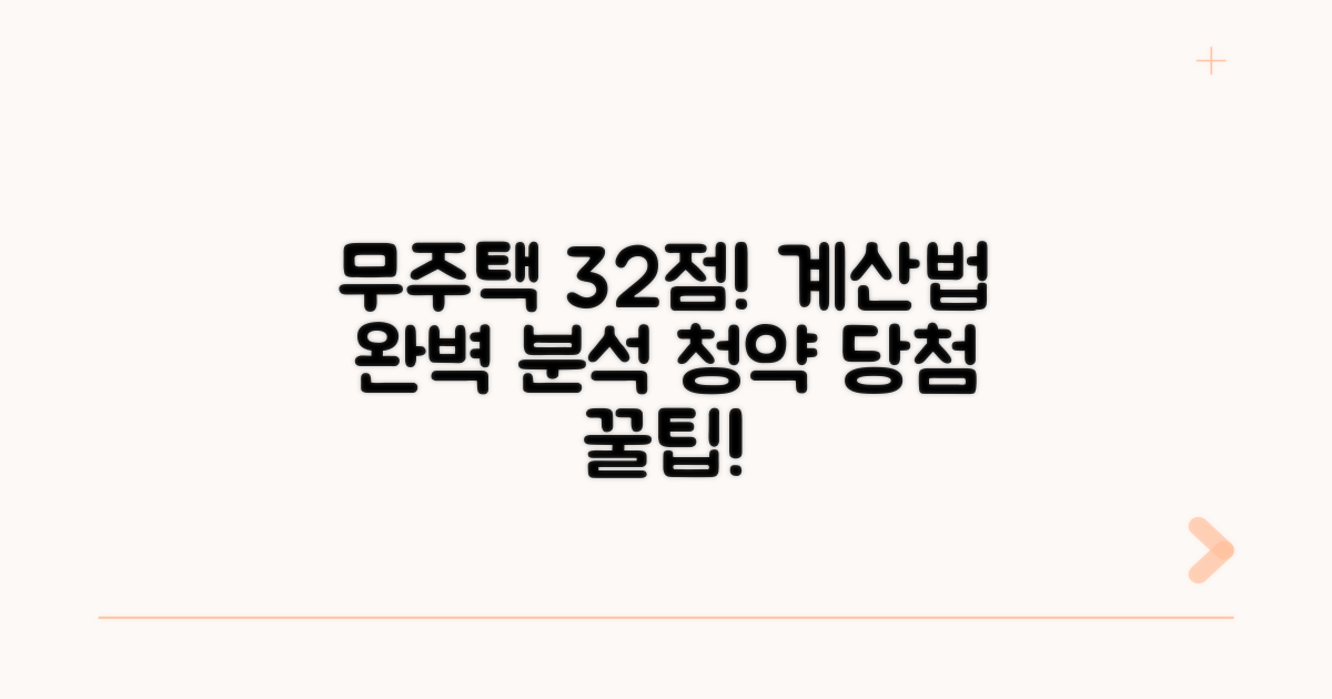 최대 32점, 무주택 기간 계산법