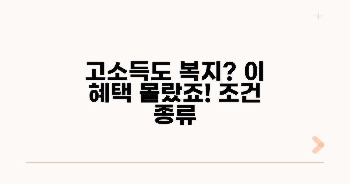 고소득층 복지 혜택, 조건과 종류