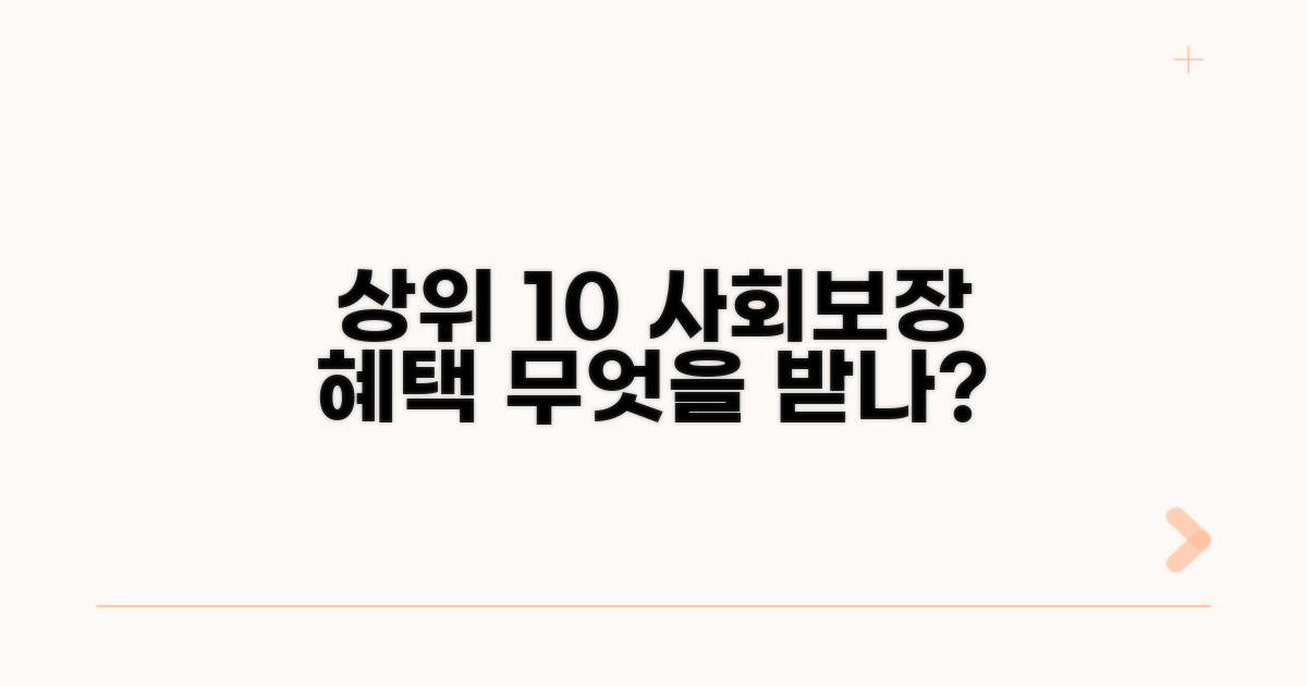 상위 10% 사회보장, 무엇이 있나