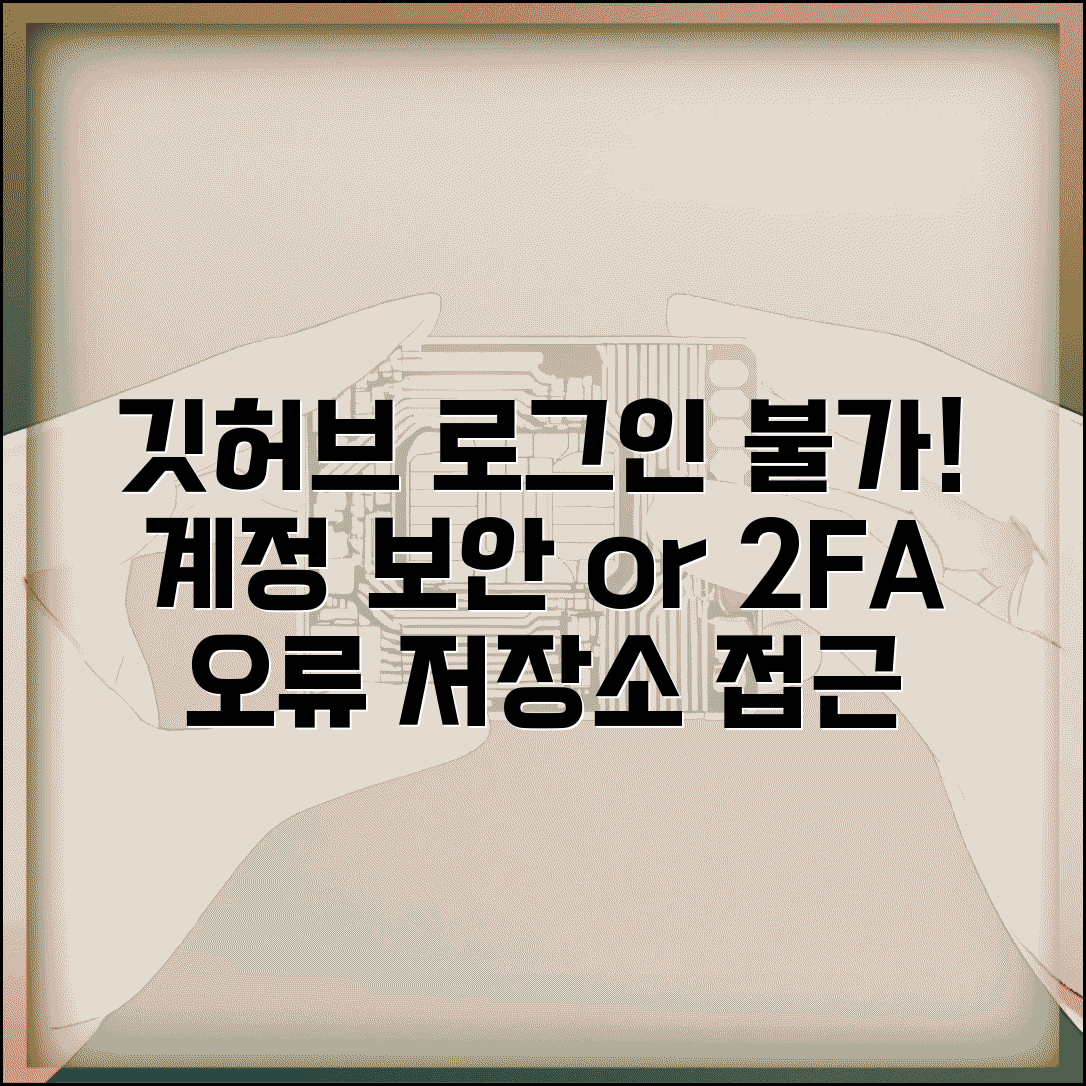 깃허브 로그인 불가 개발자 | GitHub 계정 보안 문제나 2단계 인증 오류로 저장소 접근 불가