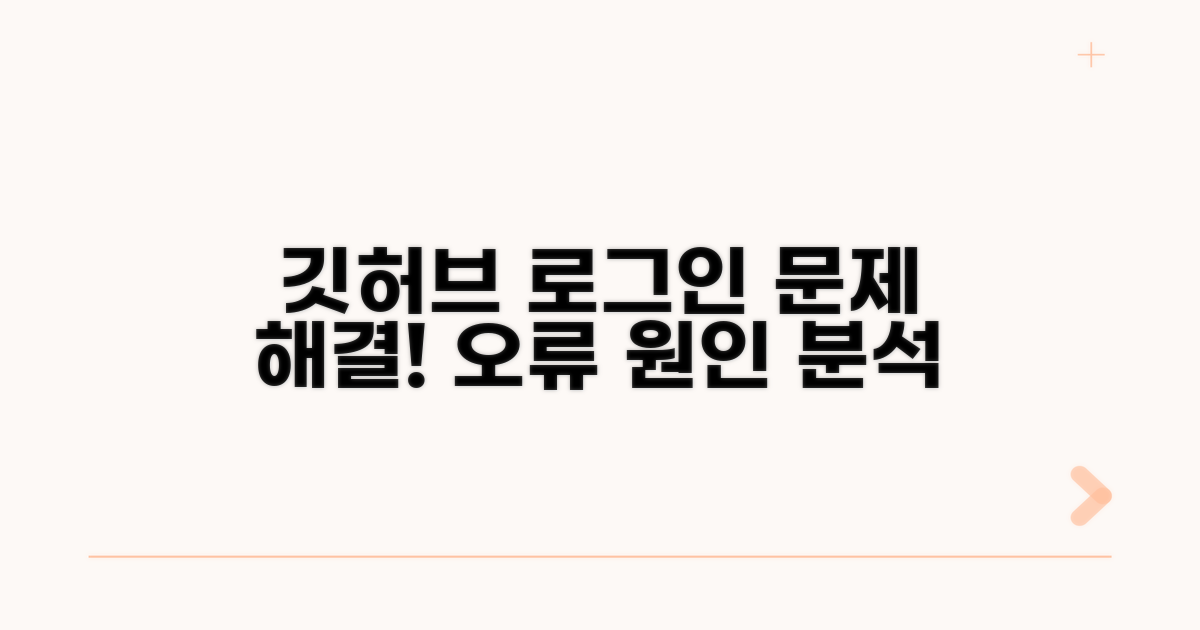 깃허브 로그인 오류 원인 분석