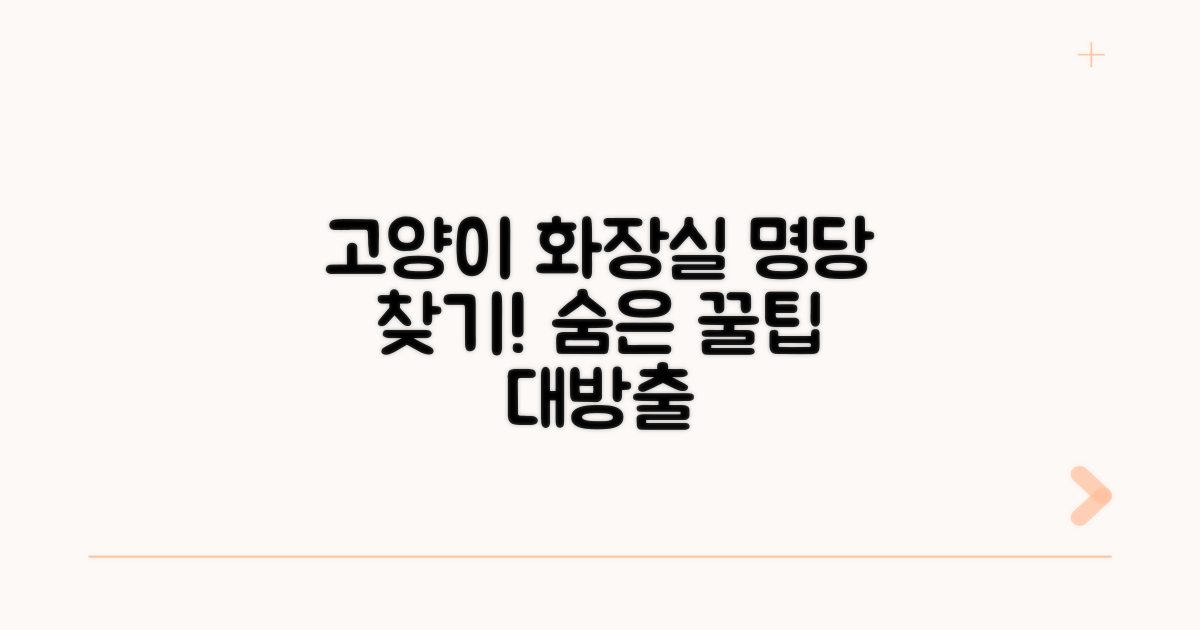 고양이 화장실 최적 위치 가이드