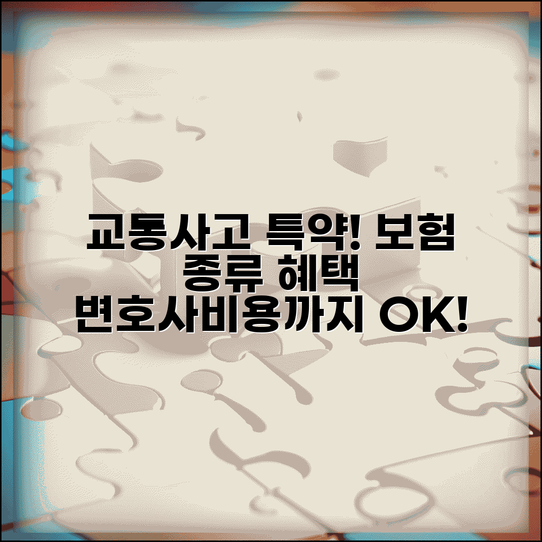 교통사고 특약 보험 종류 | 교통사고처리지원금 변호사비용 등 특약 보장