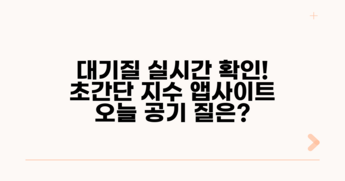 실시간 대기질 지수 확인법