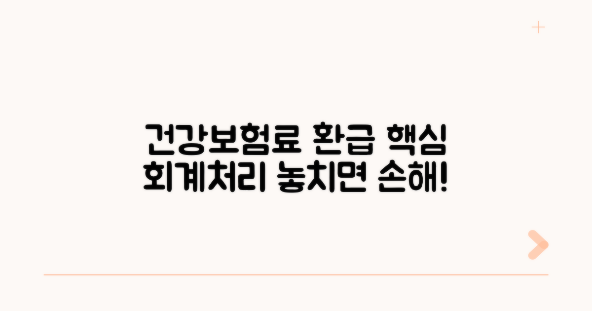 건강보험료 환급 회계처리 핵심