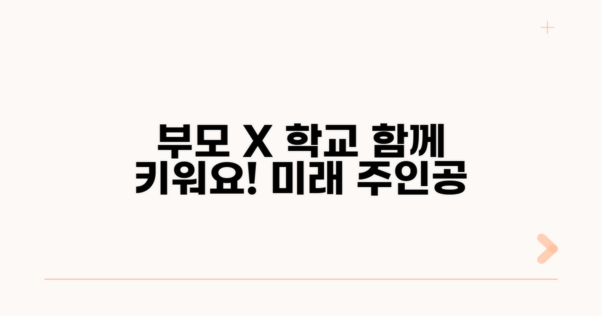 부모와 학교의 역할, 함께해요!