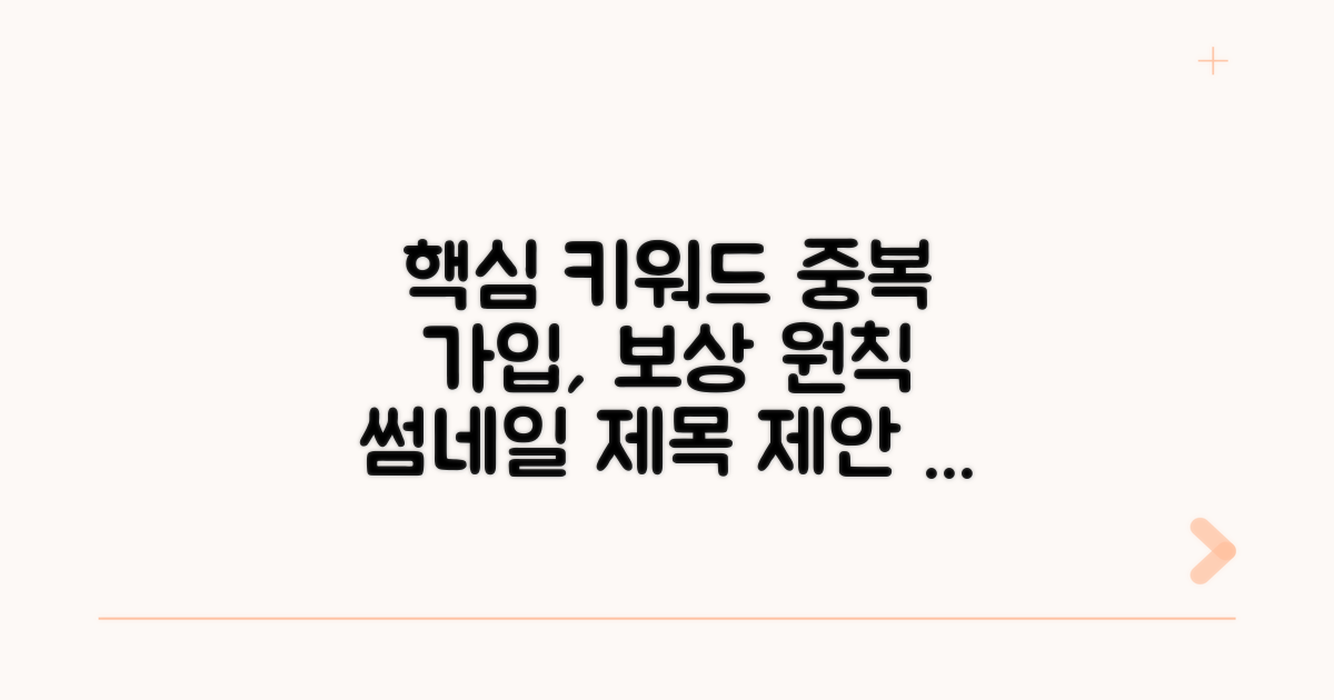 중복 가입 시 보상 원칙 이해하기
