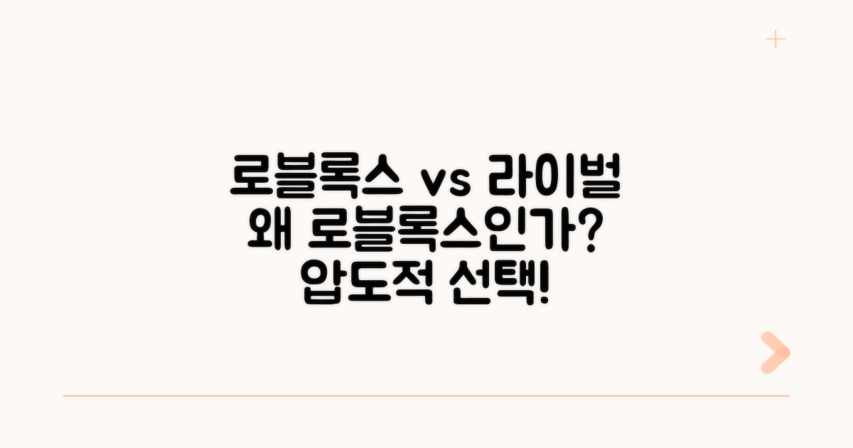 라이벌 게임과 비교, 로블록스 선택 이유