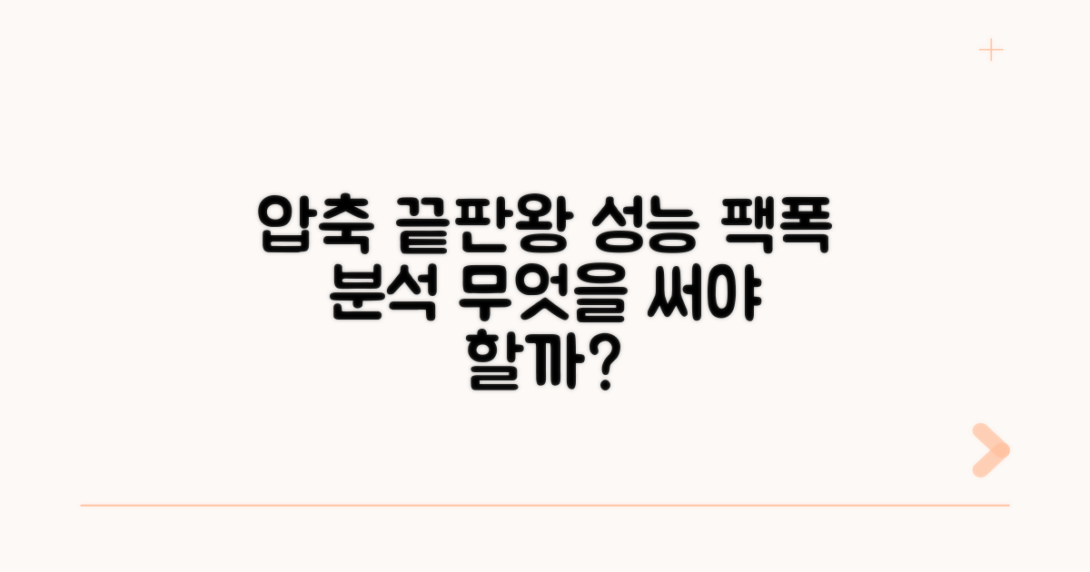 전문 압축 도구 성능 비교 분석