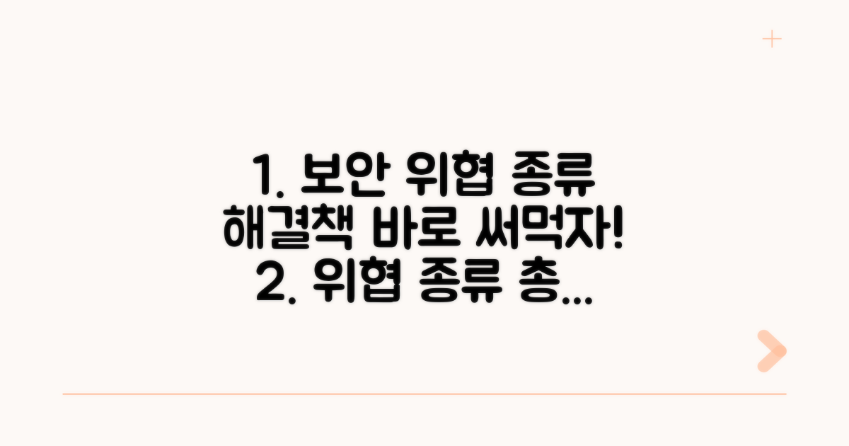 보안 위협 종류와 실전 대응 전략