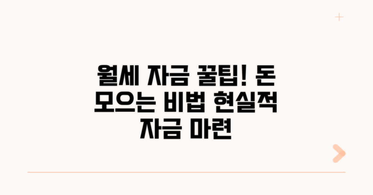 월세 자금 마련 꿀팁 활용