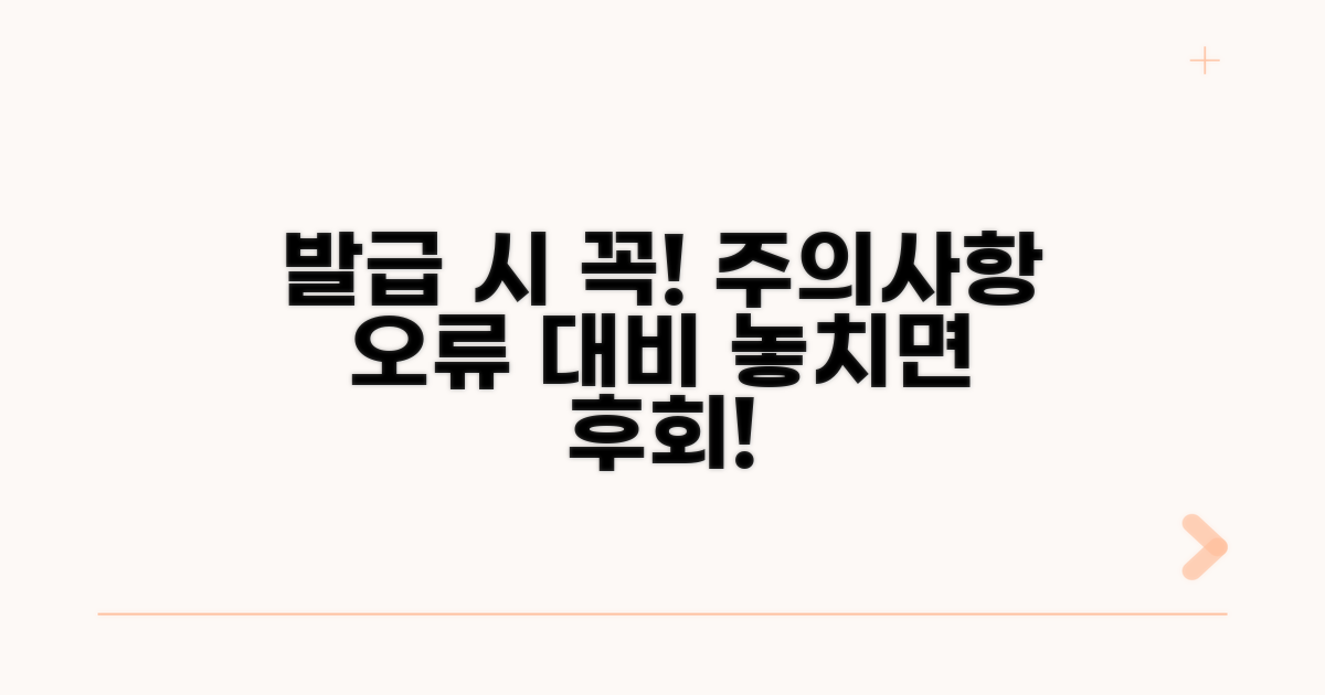 발급 시 주의사항 및 오류 대비