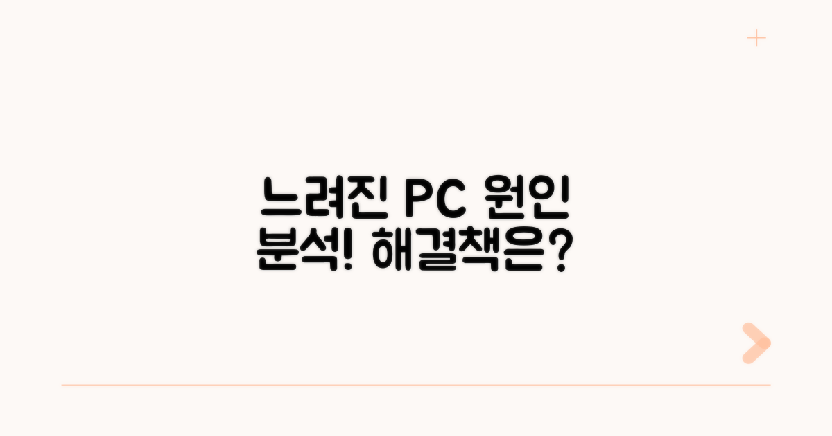 컴퓨터 느려짐 원인 분석