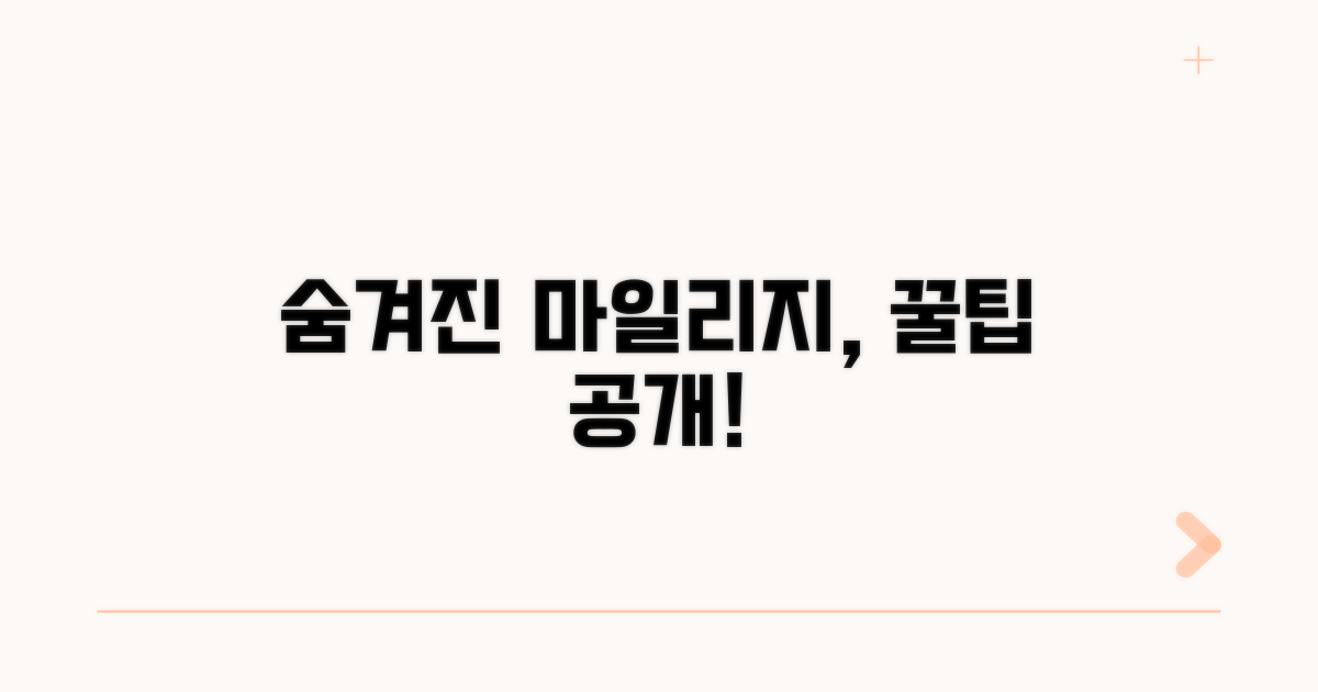 숨겨진 마일리지 사용처 찾기