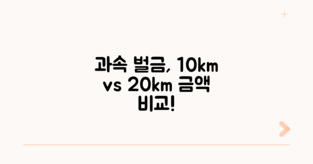 10km, 20km 과속 범칙금 차이