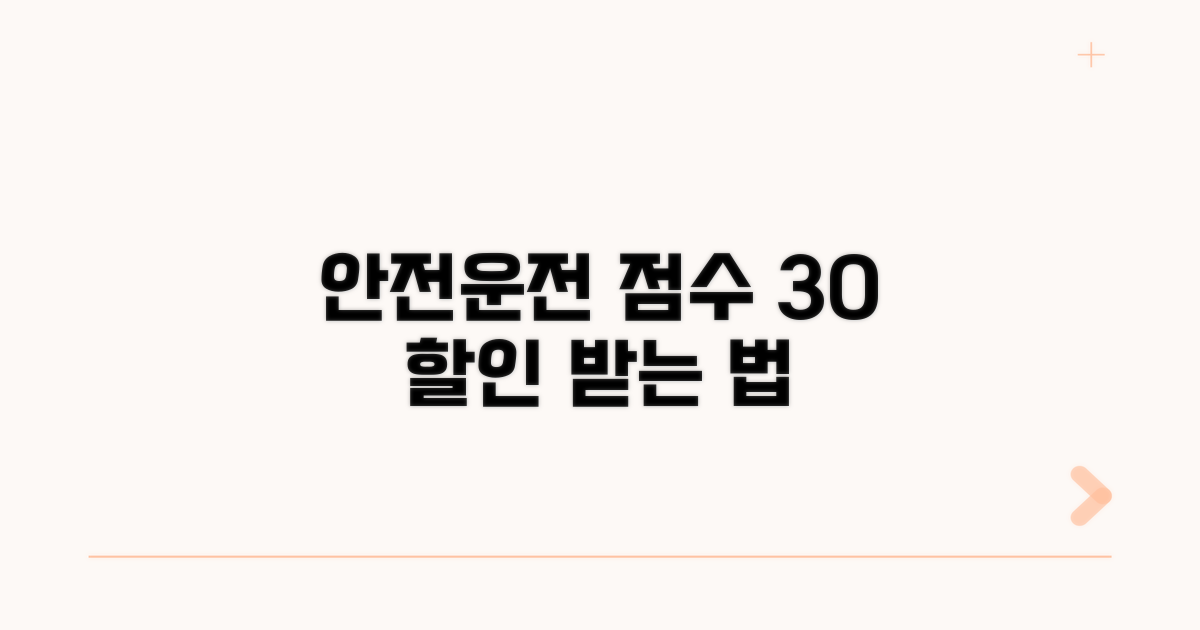 안전운전 점수 30% 할인 조건