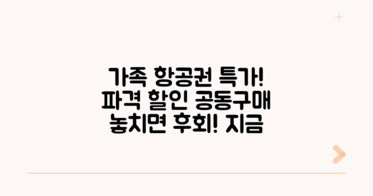 가족 여행 항공권 특가 공동구매