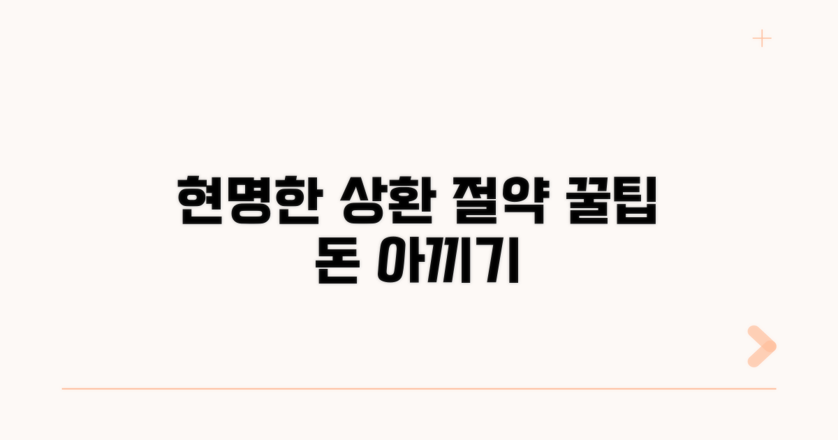 현명한 상환, 절약 꿀팁