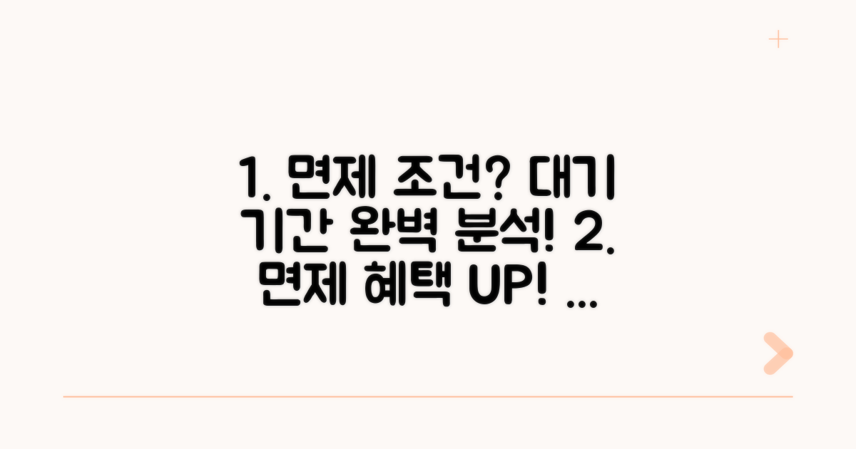 면제 범위와 대기기간 상세 분석