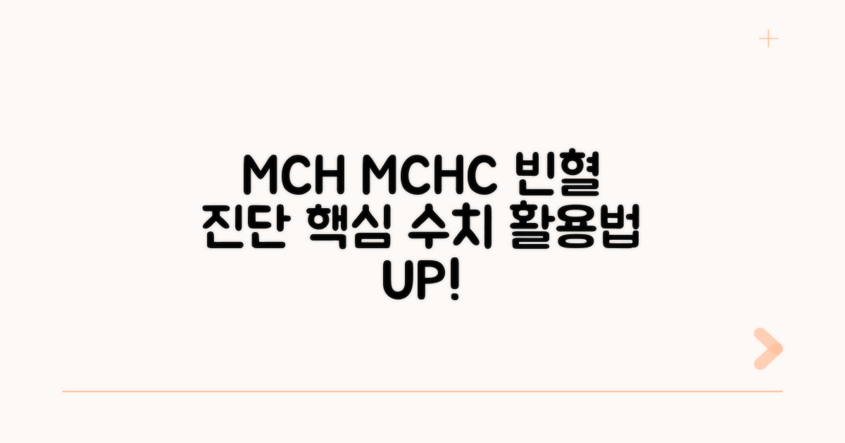 빈혈 진단, MCH MCHC 수치 활용법
