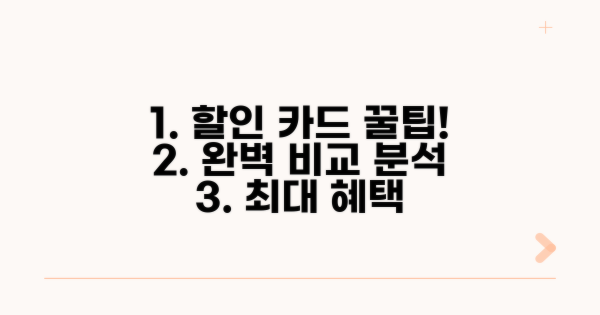 할인 카드 혜택 완벽 비교