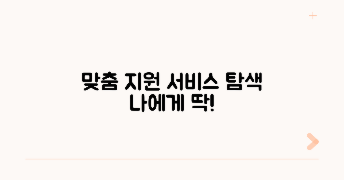 맞춤형 지원 서비스 살펴보기