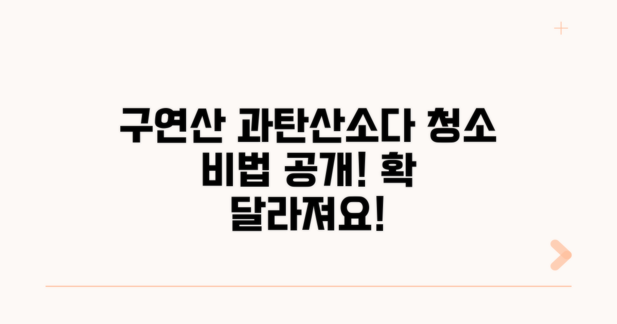 구연산, 과탄산소다 활용법