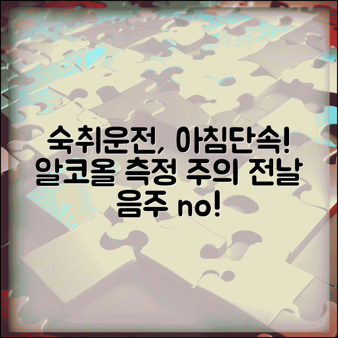숙취운전 단속시간 아침 시간 | 전날 음주 후 아침 숙취운전 단속과 알코올 측정