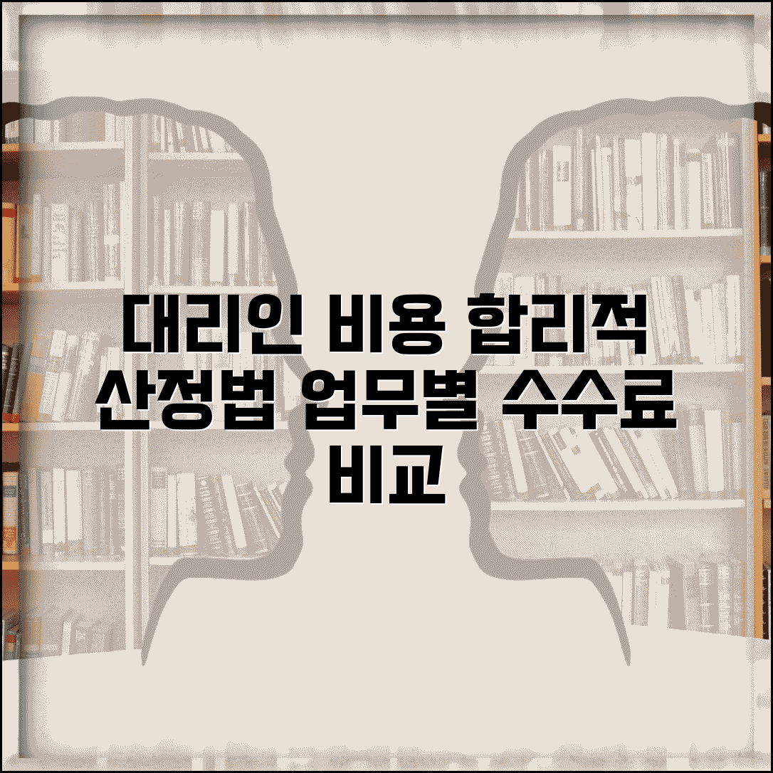 대리인비용 합리적 산정 방법 | 업무 범위별 수수료 기준 비교