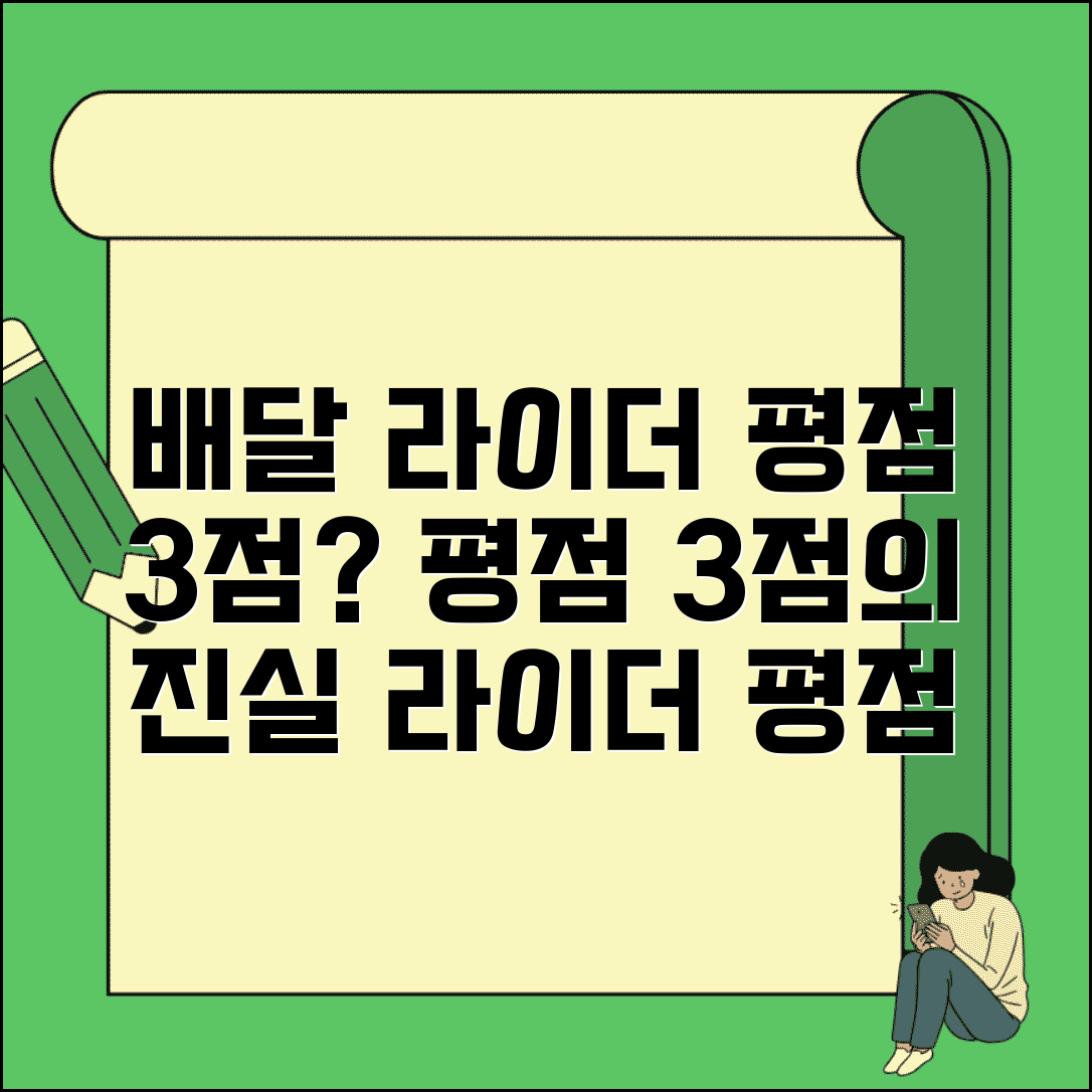 배달 라이더 평점 몇 점이 낮은지 | 배달 기사 평점 기준