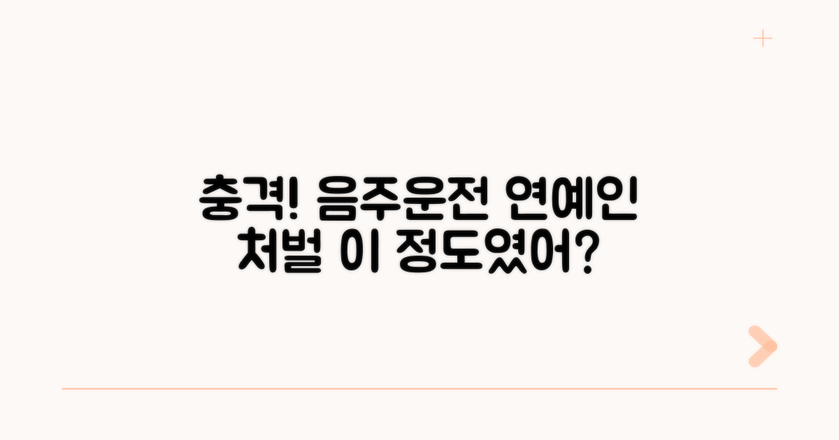 유명인 음주운전 처벌 현실