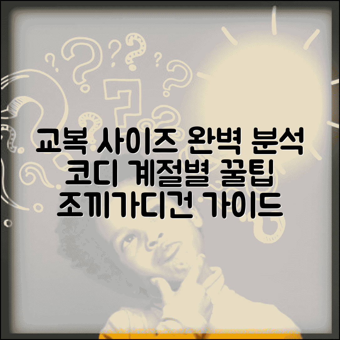 교복 조끼 가디건 사이즈표와 계절별 교복 코디법 완벽 가이드