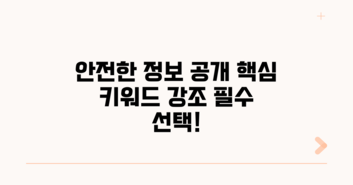 안전한 정보 공개를 위한 선택