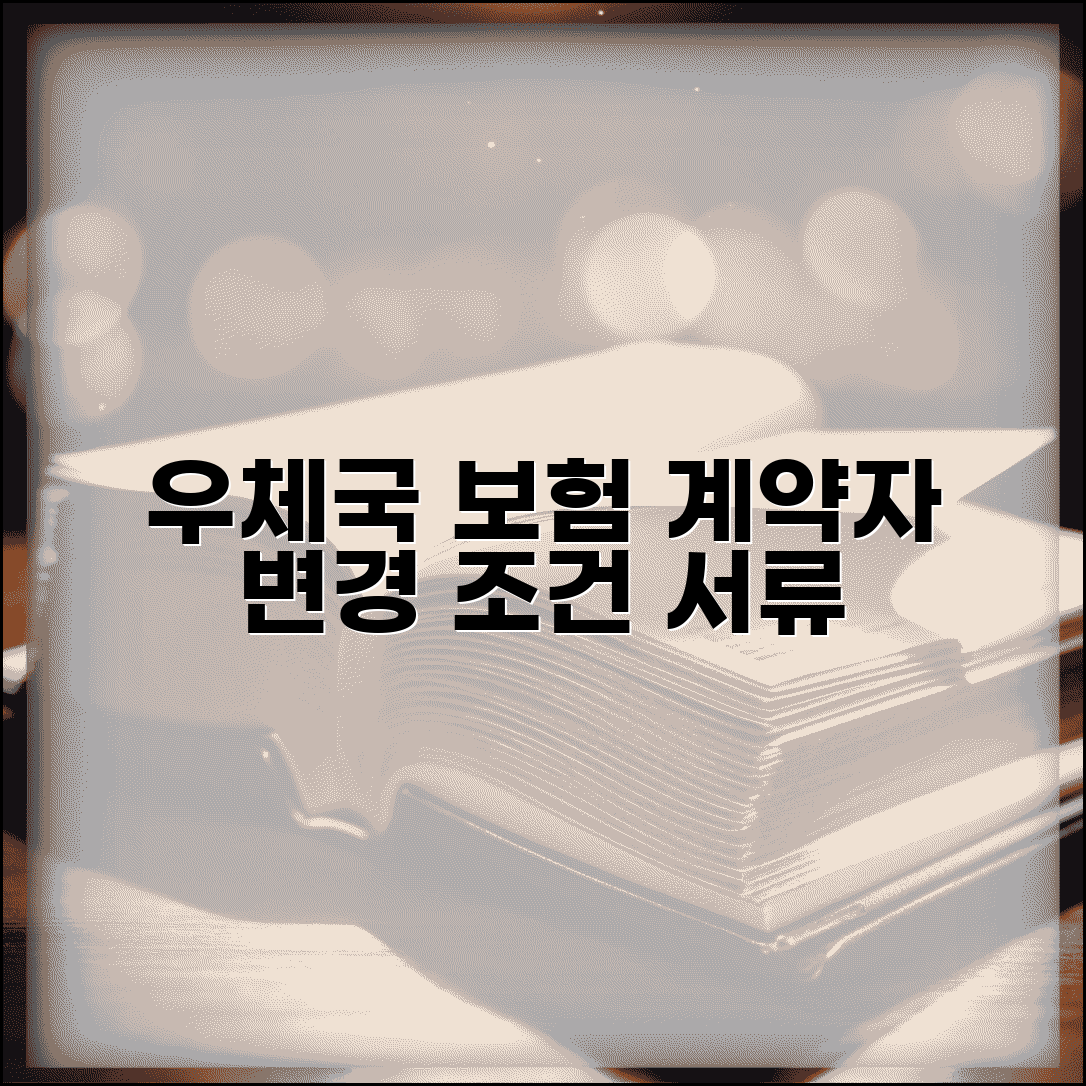 우체국 보험 계약자 변경 조건 | 언제 가능하고 어떤 서류가 필요한지