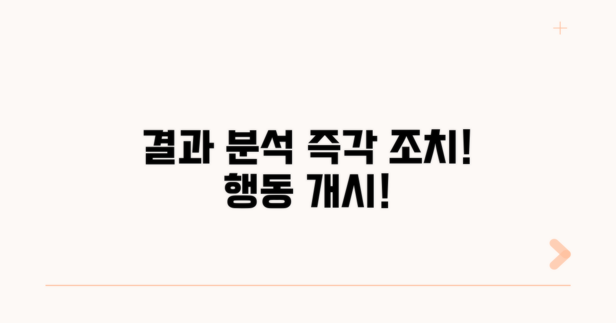 결과 해석과 즉각 조치 중요성