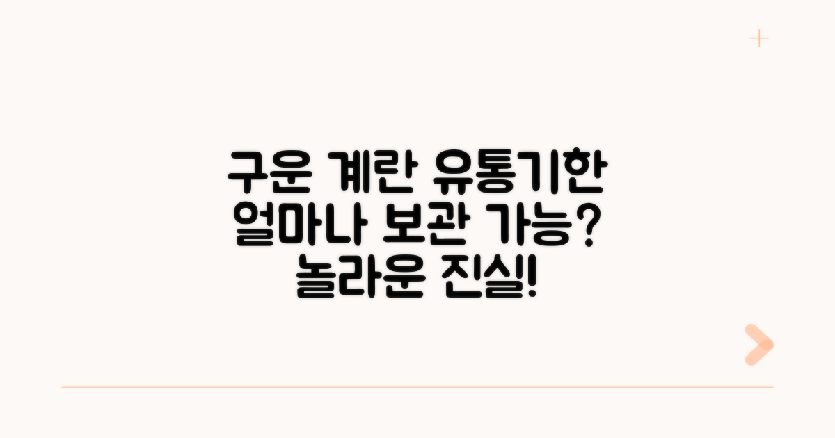 구운 계란 유통기한, 얼마나 갈까?